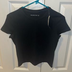 Abercrombie black essential baby tee